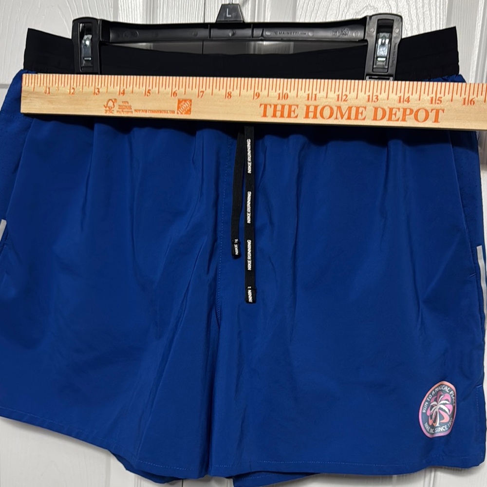 Blue Athletic Shorts with Logo